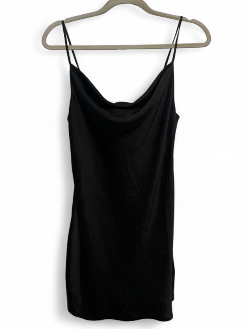 Urban Outfitters Black Cowl Neck Slip Mini Dress